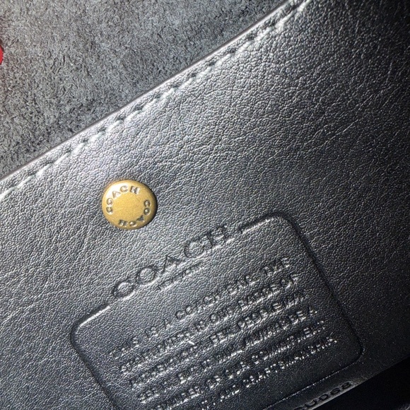 Coach Dark Leather Shoulder Bag Brookling 28 - Picture 5 of 6